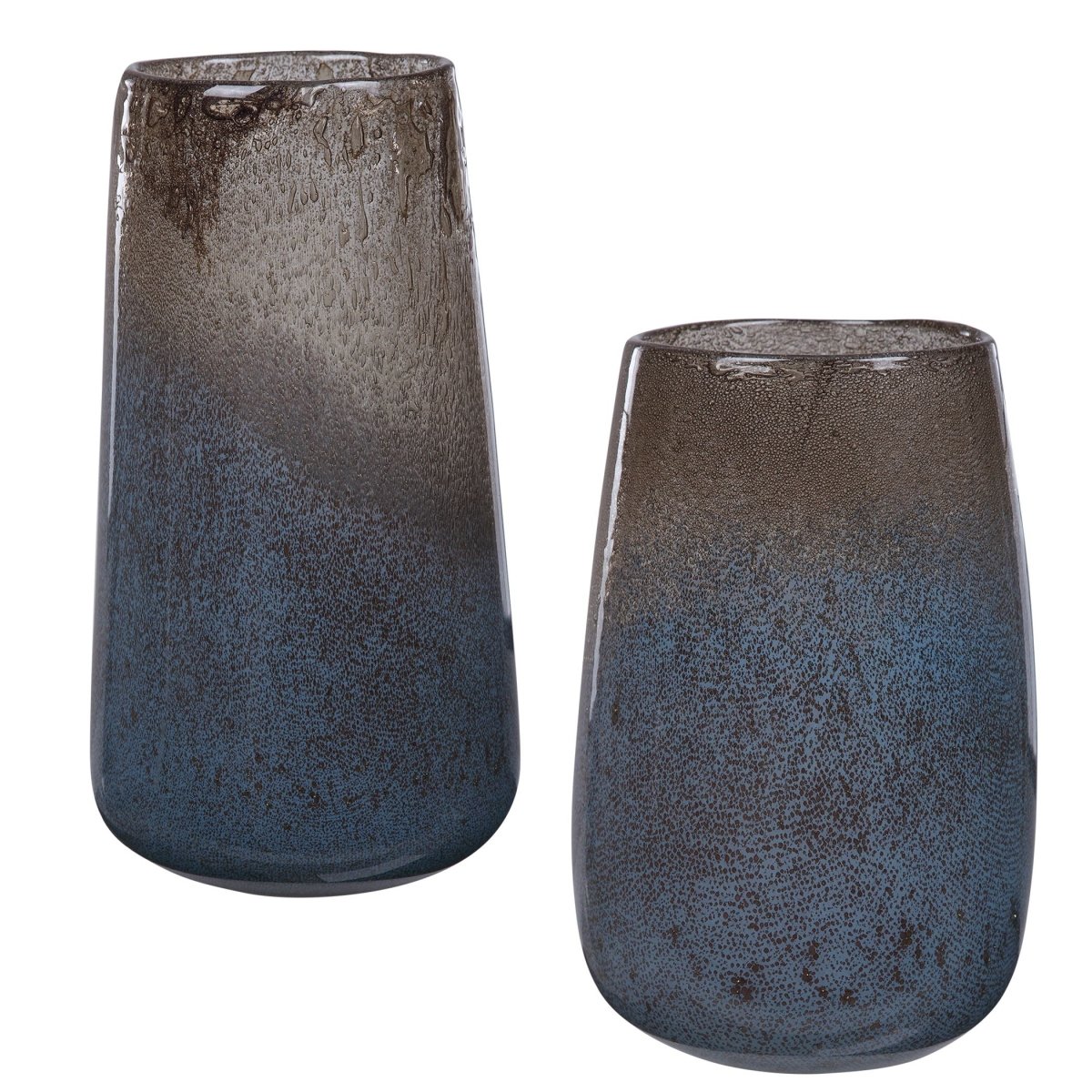 Ione Seeded Glass Vases, S/2 - Uttermost - Vases by Modest Hut