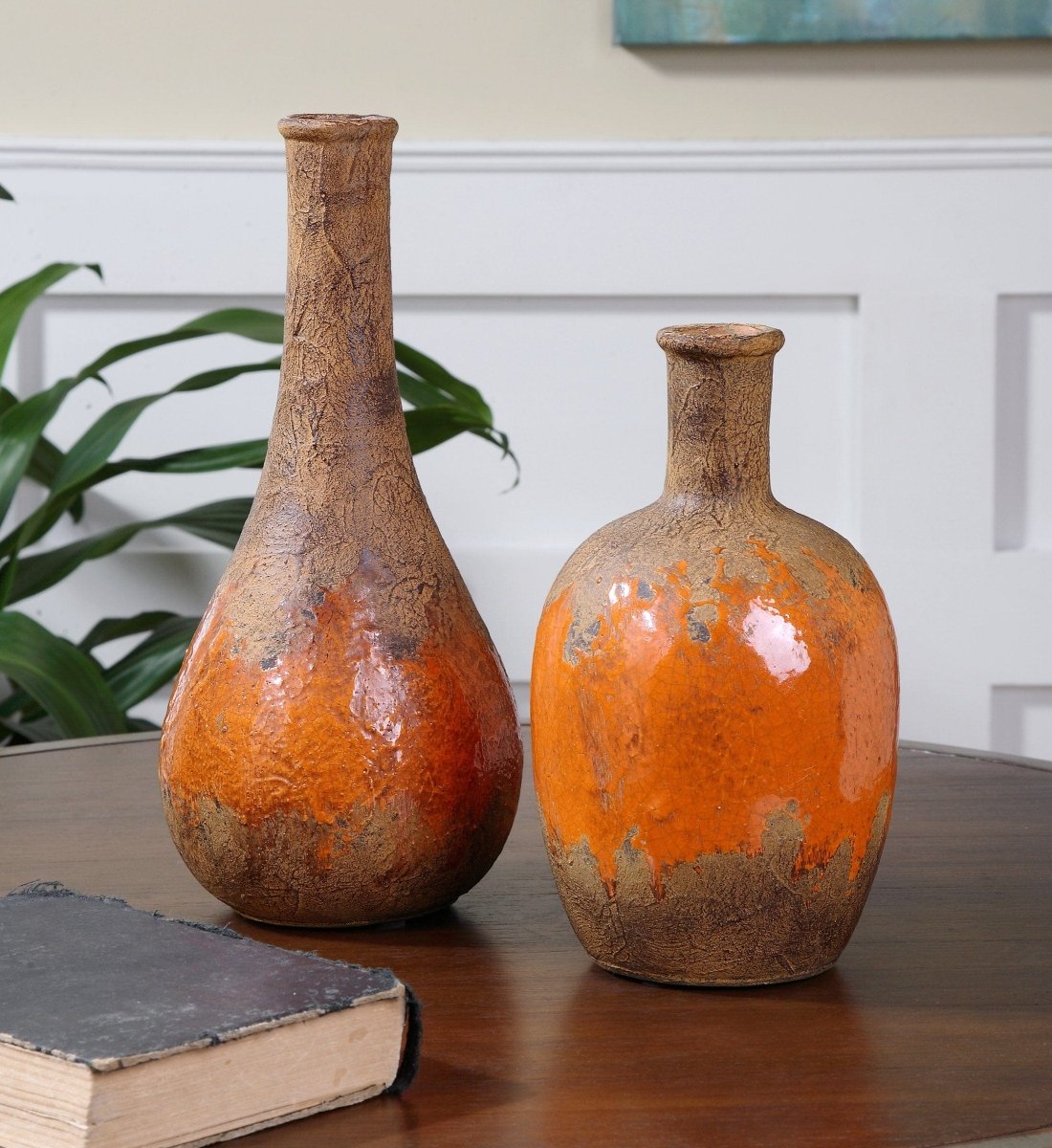 Kadam Ceramic Vases S/2 - Uttermost - Vases by Modest Hut