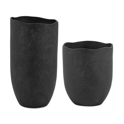Komorebi Indoor-Outdoor Black Vases Set/2 - Vases