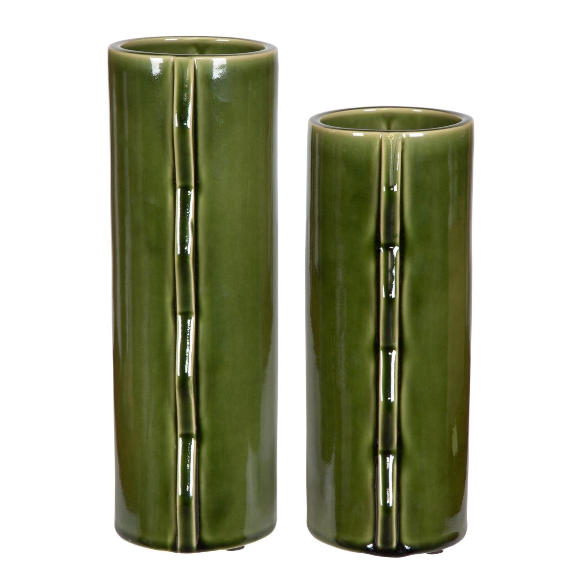 Meander Green Vases, Set/2 - Uttermost - Vases by Modest Hut