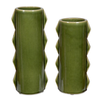Meander Green Vases, Set/2 - Uttermost - Vases by Modest Hut