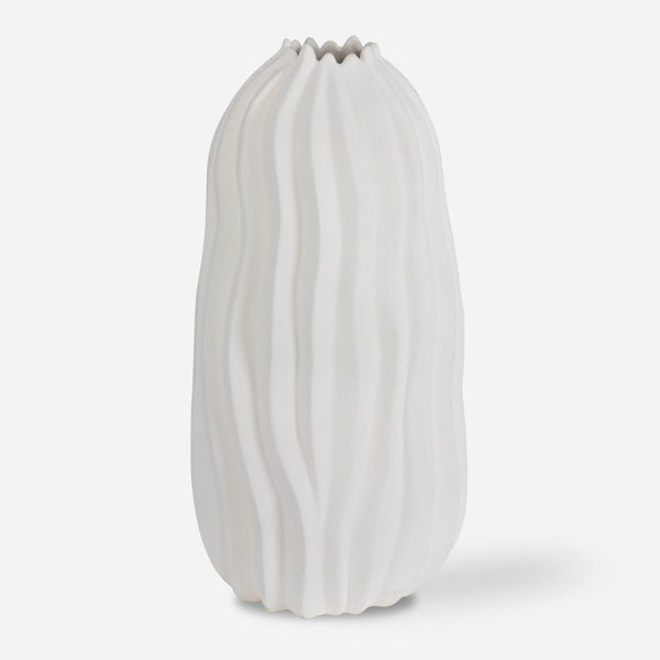 Merritt White Floor Vase - Uttermost - Vases by Modest Hut