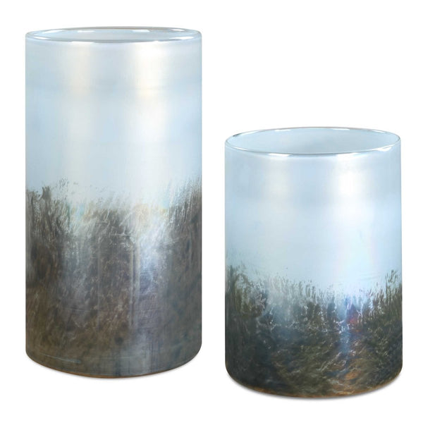 Midnight Mist Cylindrical Vases Set/2 - Uttermost - Vases by Modest Hut