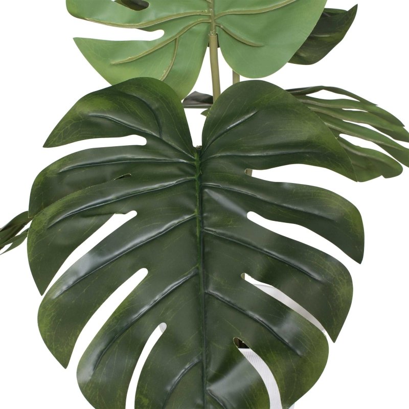 Muse Monstera White Vase Centerpiece - Vases