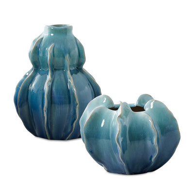 Ocean Wave Outdoor Vases, S/2 - Uttermost - Vases by Modest Hut
