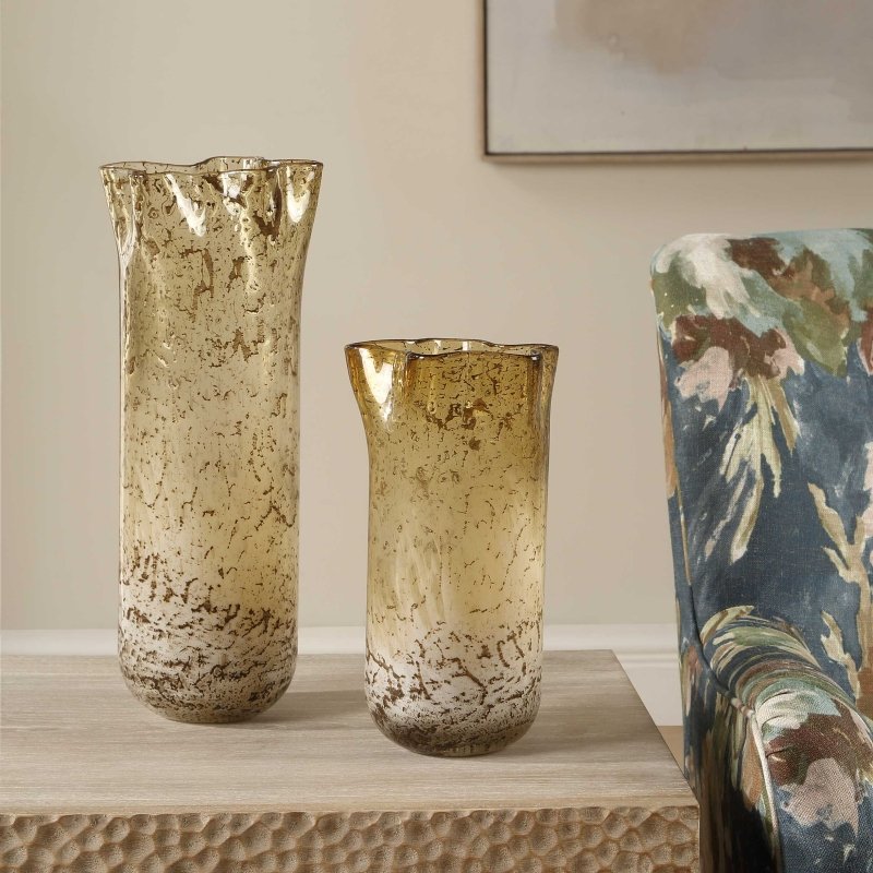 Rhine Seeded Glass Vases Set/2 - Vases