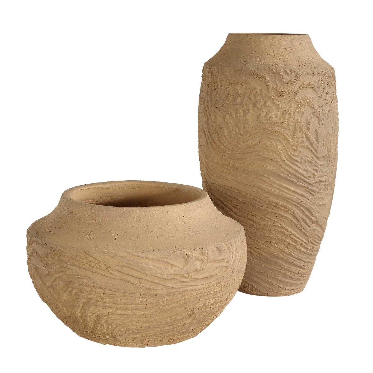 Sandstone Flow Large Terracotta Vase - Uttermost - Vases by Modest Hut