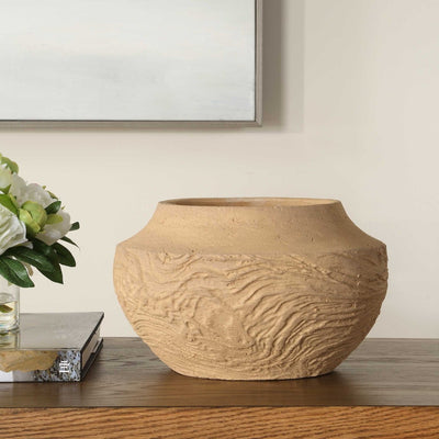 Sandstone Flow Small Terracotta Vase - Uttermost - Vases by Modest Hut