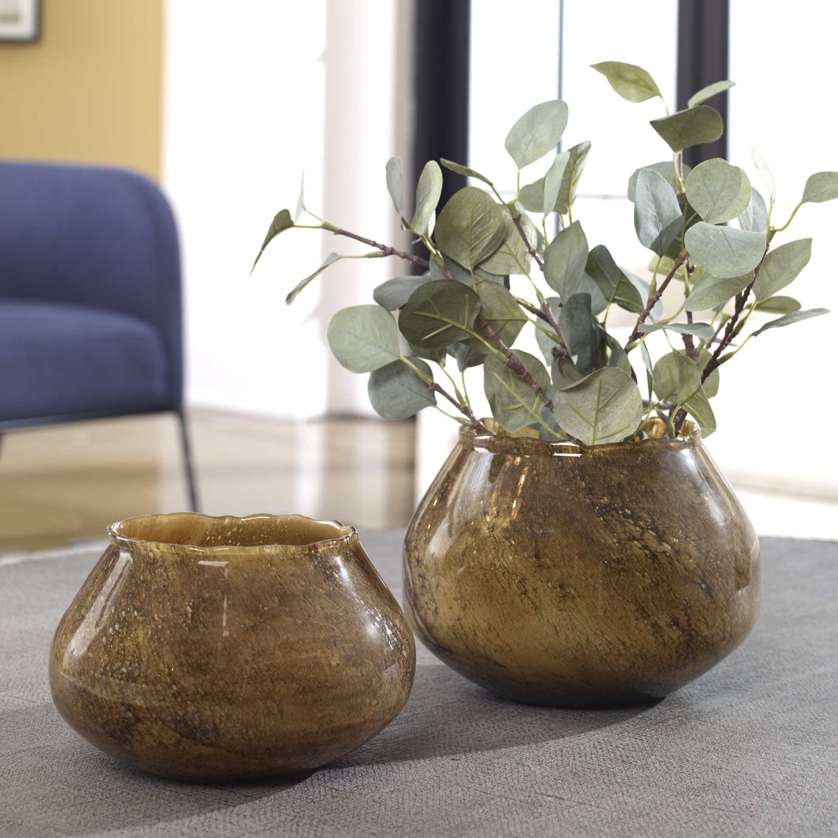 Tortoise Vases, S/2 - Uttermost - Vases by Modest Hut