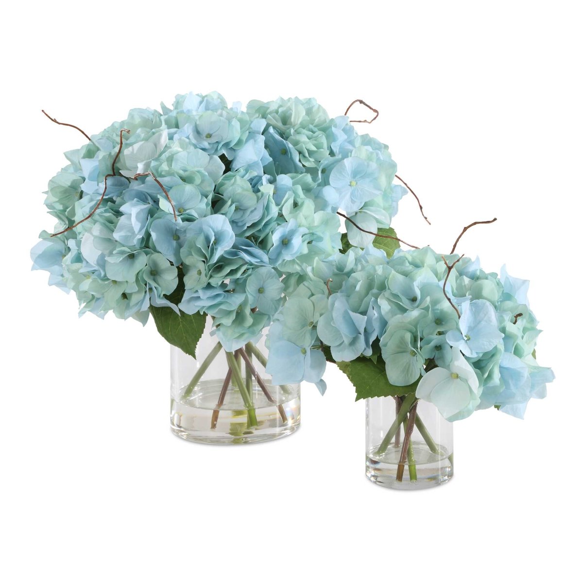 Tranquil Blooms In Glass Vases Set/2