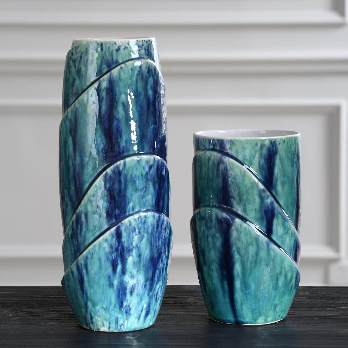 Tranquil Duo, Vases, S/2 - Uttermost - Vases by Modest Hut