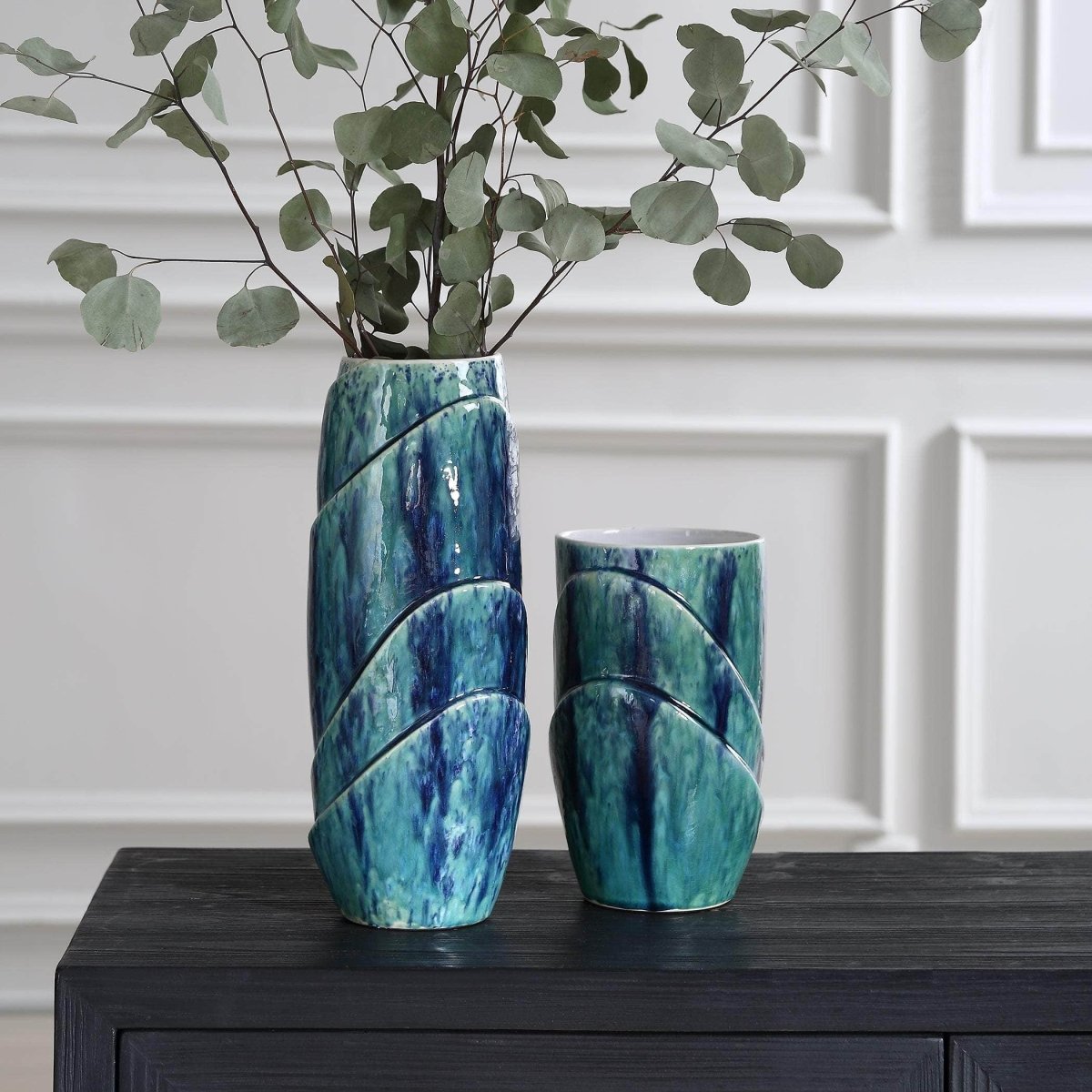 Tranquil Duo, Vases, S/2 - Uttermost - Vases by Modest Hut