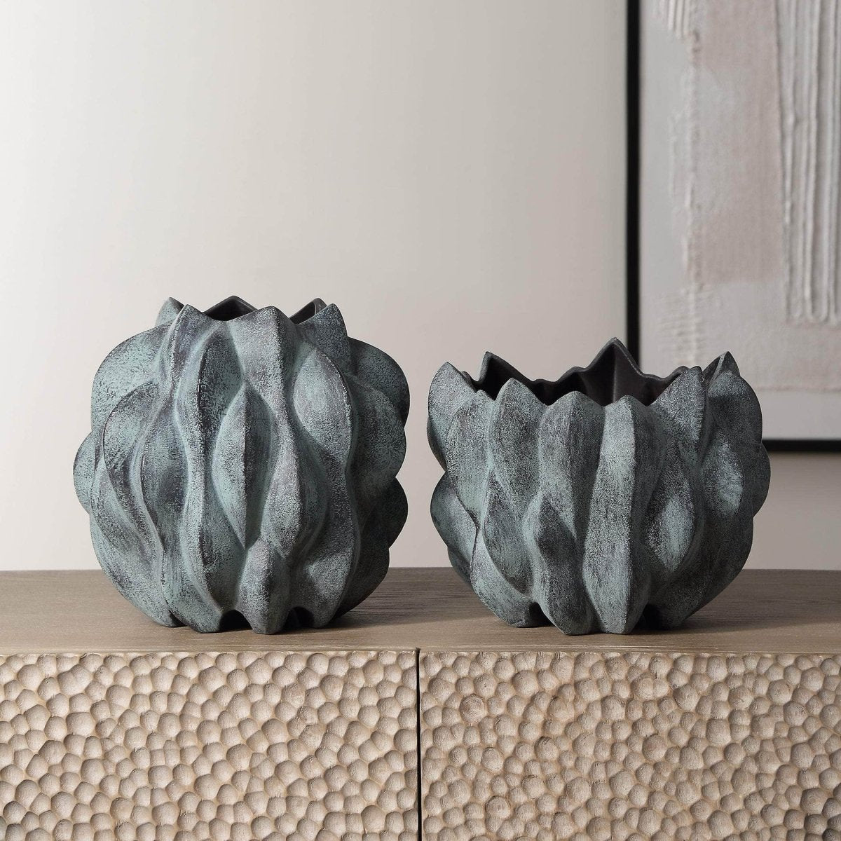 Verdant Bronze, Vases, S/2 - Uttermost - Vases by Modest Hut