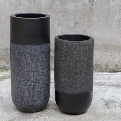 Woven Shadow Vases, Set/2 - Uttermost - Vases by Modest Hut