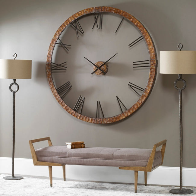 Amarion 60" Copper Wall Clock - Uttermost - Wall Clocks by Modest Hut
