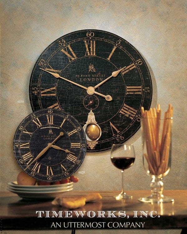 Bond Street 18" Wall Clock - Uttermost - Wall Clocks by Modest Hut