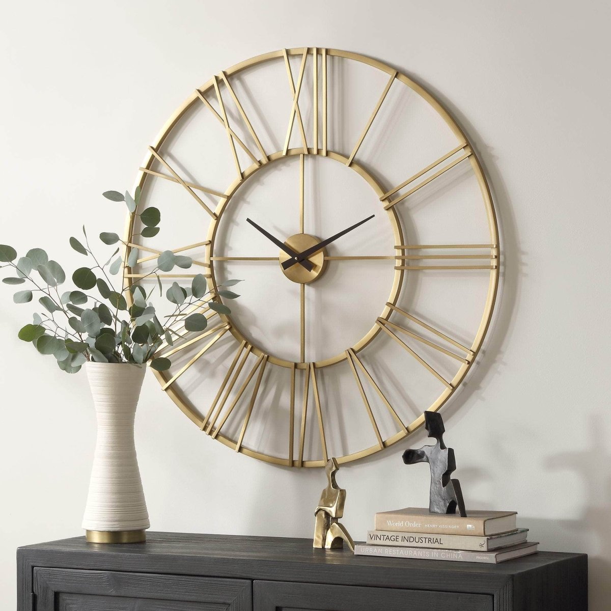 Keyann Brass Wall Clock - Uttermost - Wall Clocks by Modest Hut