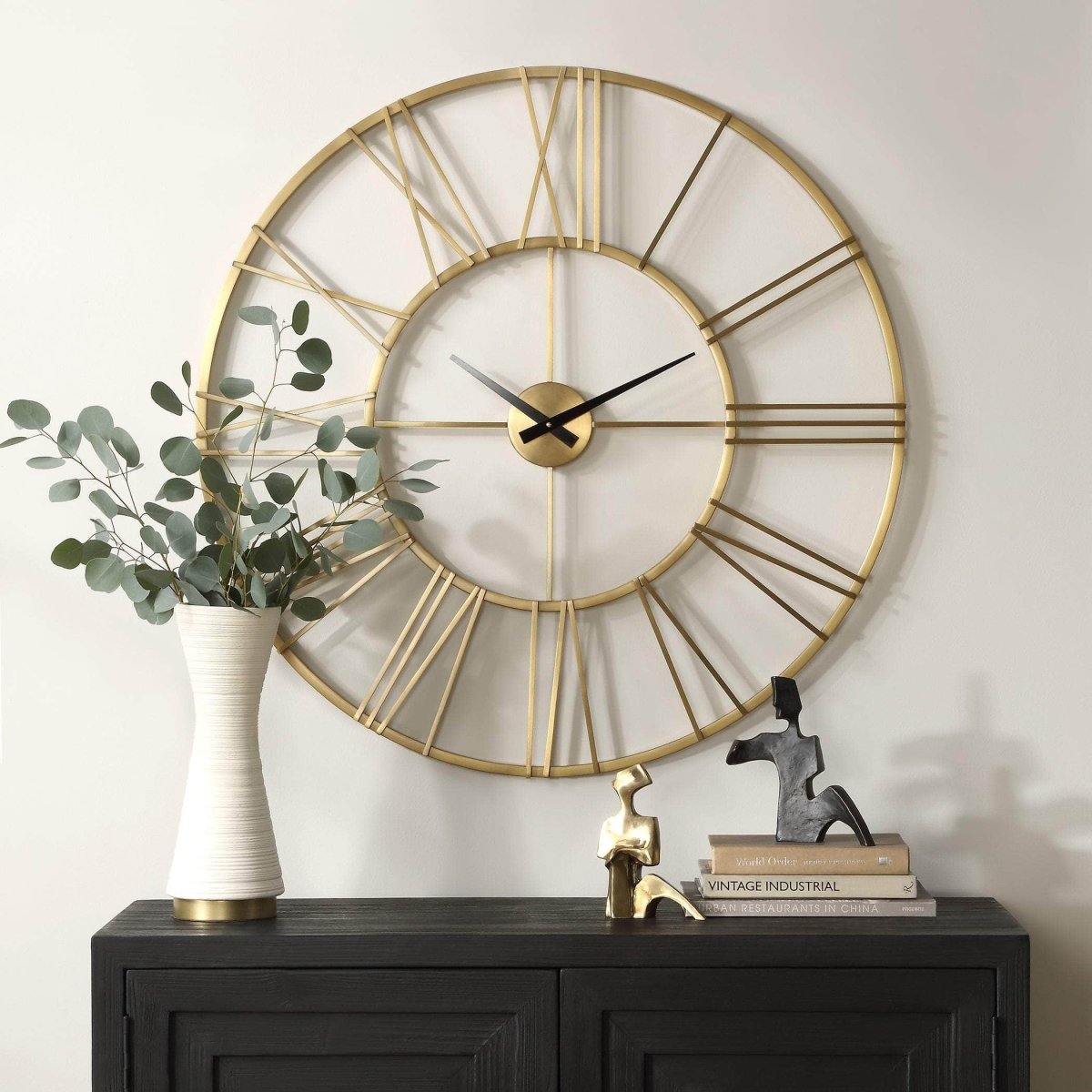 Keyann Brass Wall Clock - Uttermost - Wall Clocks by Modest Hut