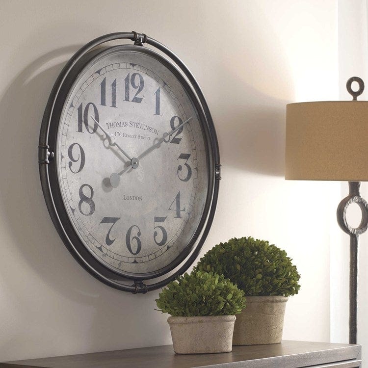 Nakul Industrial Wall Clock - Uttermost - Wall Clocks by Modest Hut