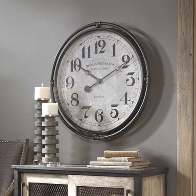 Nakul Industrial Wall Clock - Uttermost - Wall Clocks by Modest Hut
