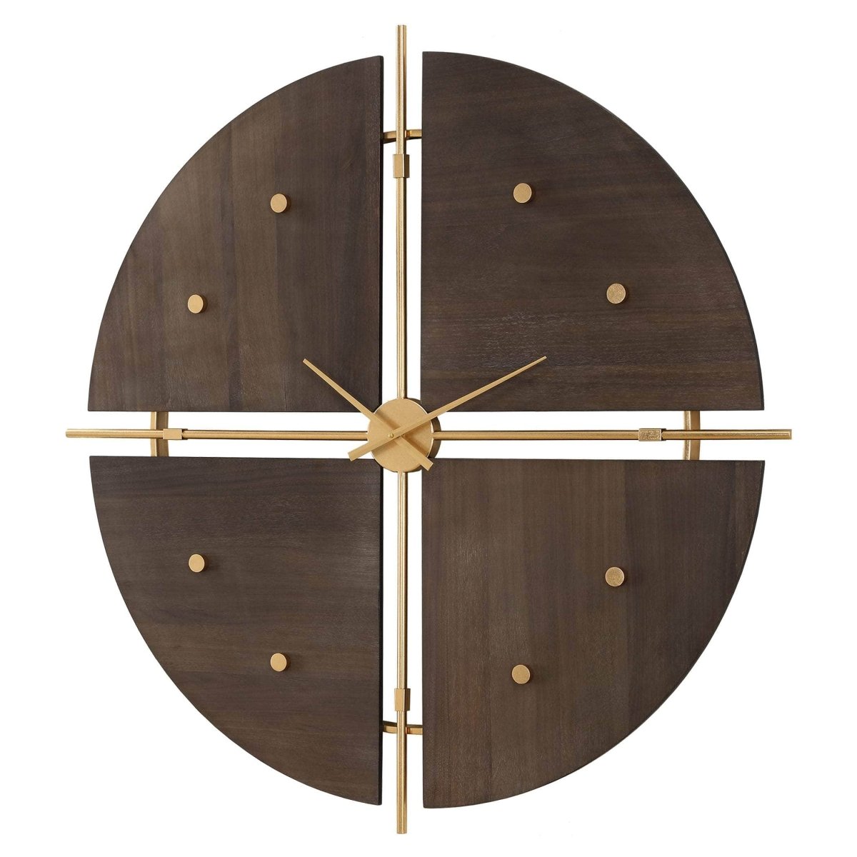 Walnut Elegance Wall Clock - Uttermost - Wall Clocks by Modest Hut