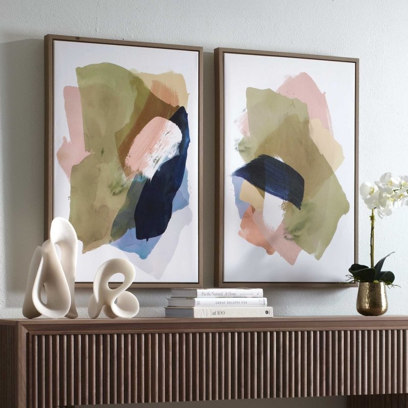 Abstract Afternoon Framed Canvases Set 2 by Uttermost alternate view 1