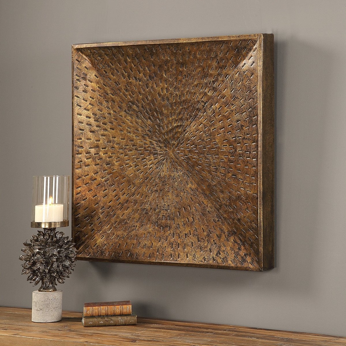 Blaise Antiqued Bronze Wall Art - Uttermost - Wall Decor by Modest Hut