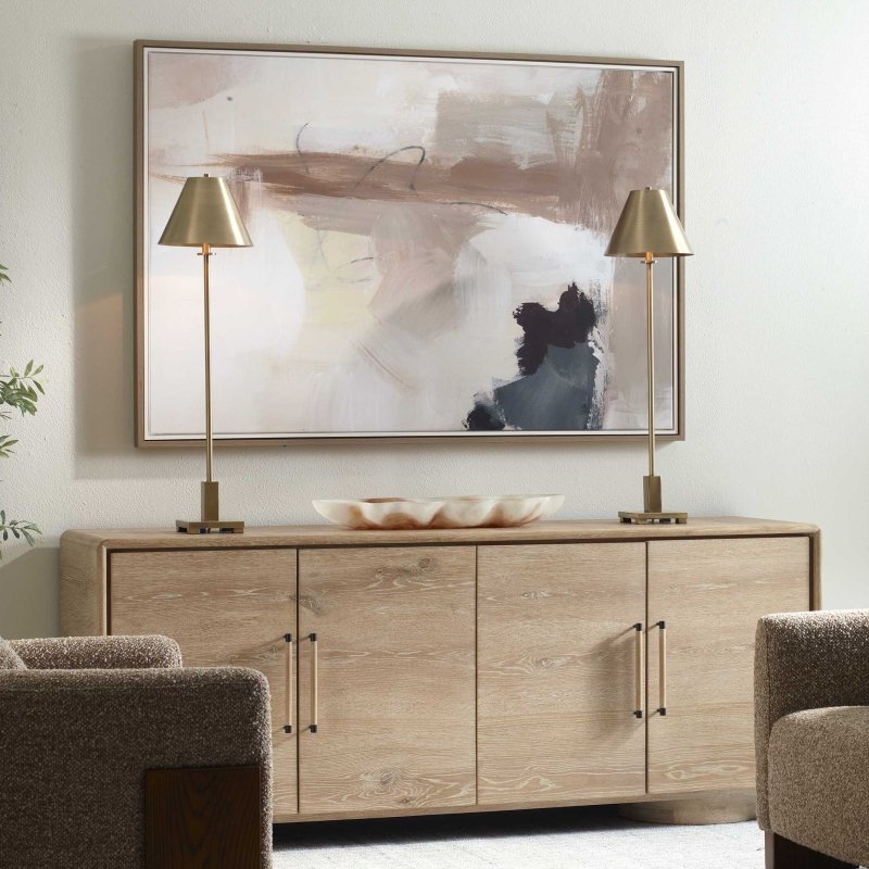 Bluster Framed Abstract Canvas - Wall Art