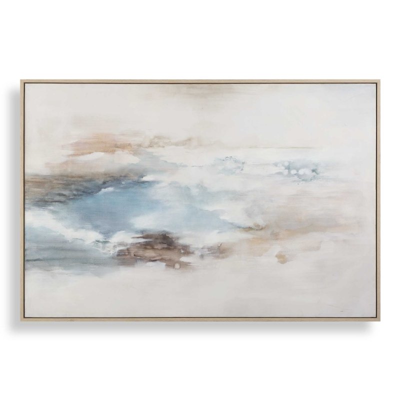 Chasing Blue Coastal Canvas Art - Wall Art