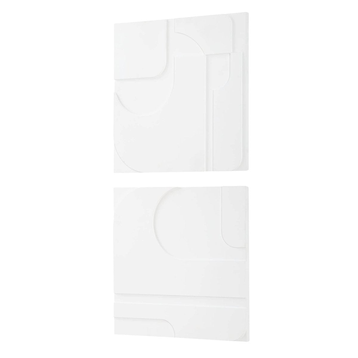 Contours White Wall Decor, S/2 - Uttermost - Wall Decor by Modest Hut