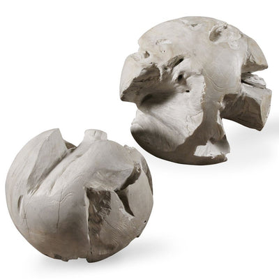 Ermanno Teak Outdoor Balls, S/2 - Uttermost - Wall Decor by Modest Hut