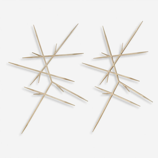 Fireworks Silver Wall Decor, S/2 - Uttermost - Wall Decor by Modest Hut