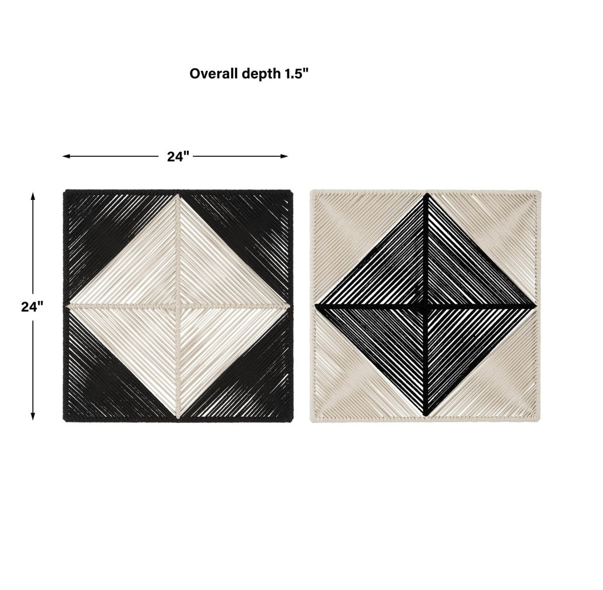 Seeing Double Rope Wall Squares, S/2 - Uttermost - Wall Decor by Modest Hut