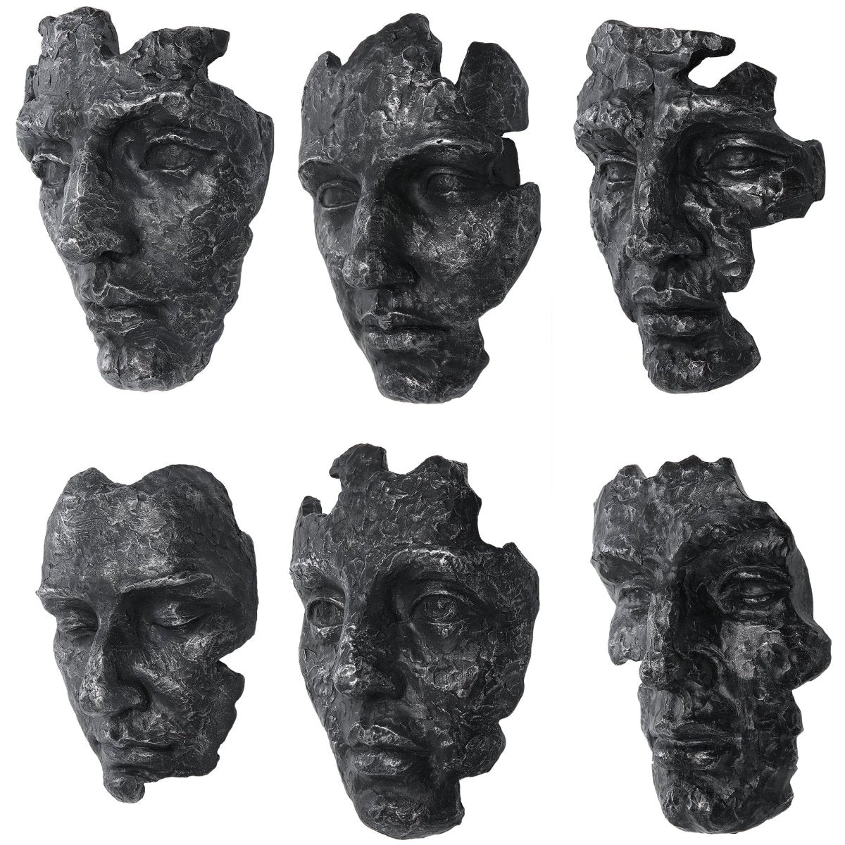 Self - Portrait Metallic Wall Decor, Set/6 - Uttermost - Wall Decor by Modest Hut