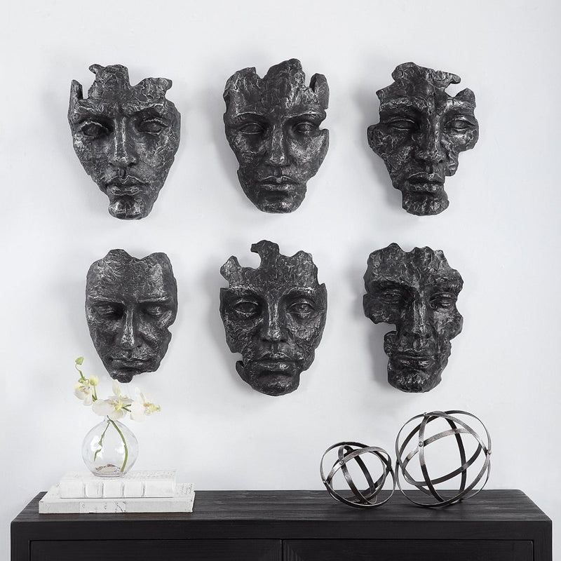 Self - Portrait Metallic Wall Decor, Set/6 - Uttermost - Wall Decor by Modest Hut