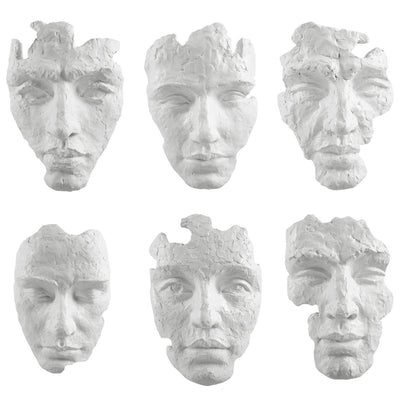 Self - Portrait White Mask Wall Decor, Set/6 - Uttermost - Wall Decor by Modest Hut