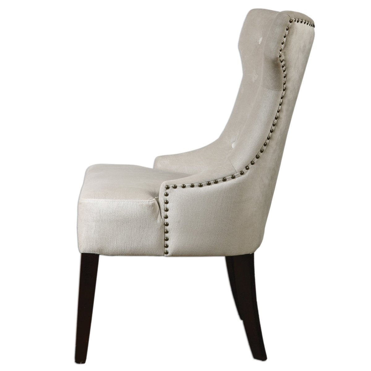 Arlette Tufted Wing Chair - Uttermost - Wingback Chairs by Modest Hut