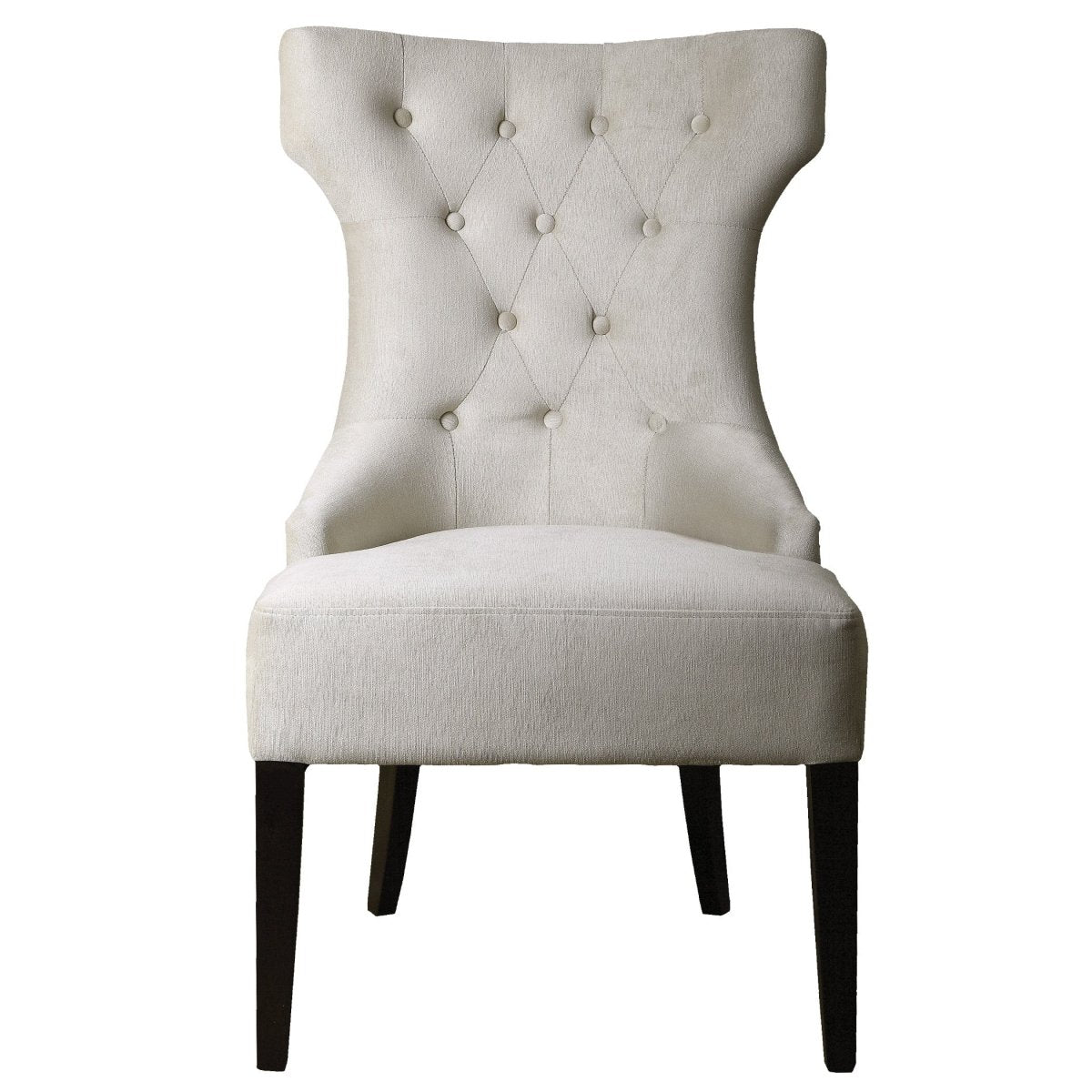 Arlette Tufted Wing Chair - Uttermost - Wingback Chairs by Modest Hut