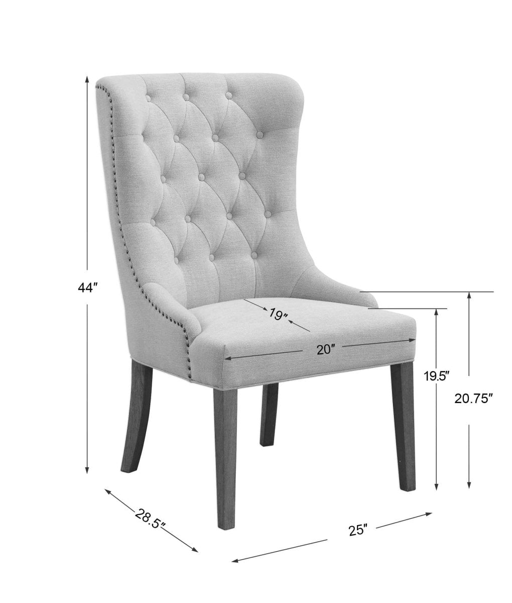 Rioni Tufted Wing Chair - Uttermost - Wingback Chairs by Modest Hut