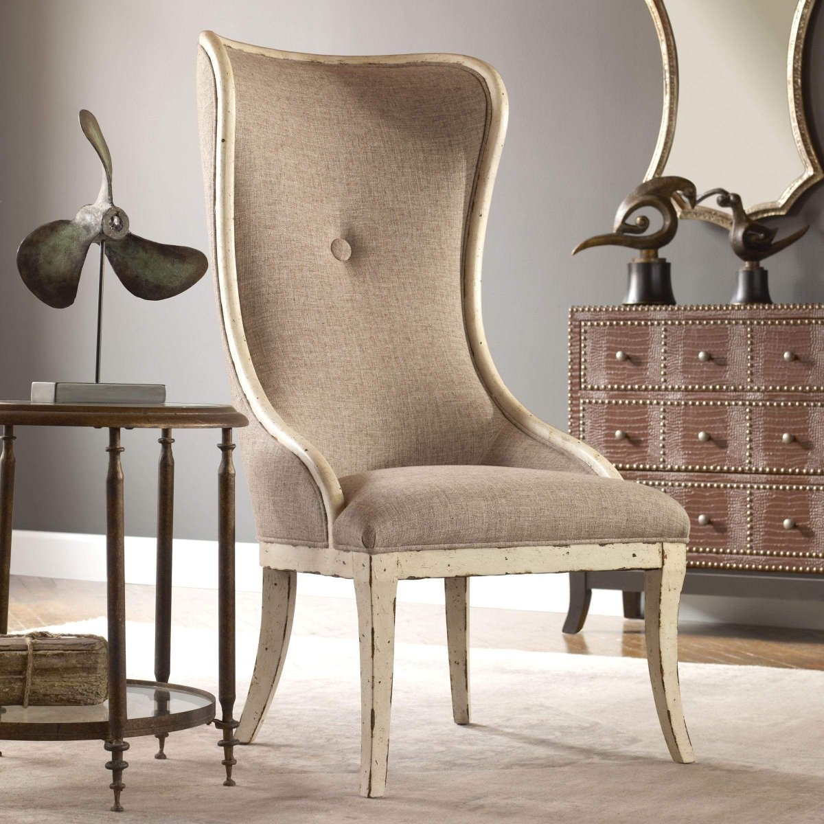 Salan Wing Chair - Uttermost - Wingback Chairs by Modest Hut