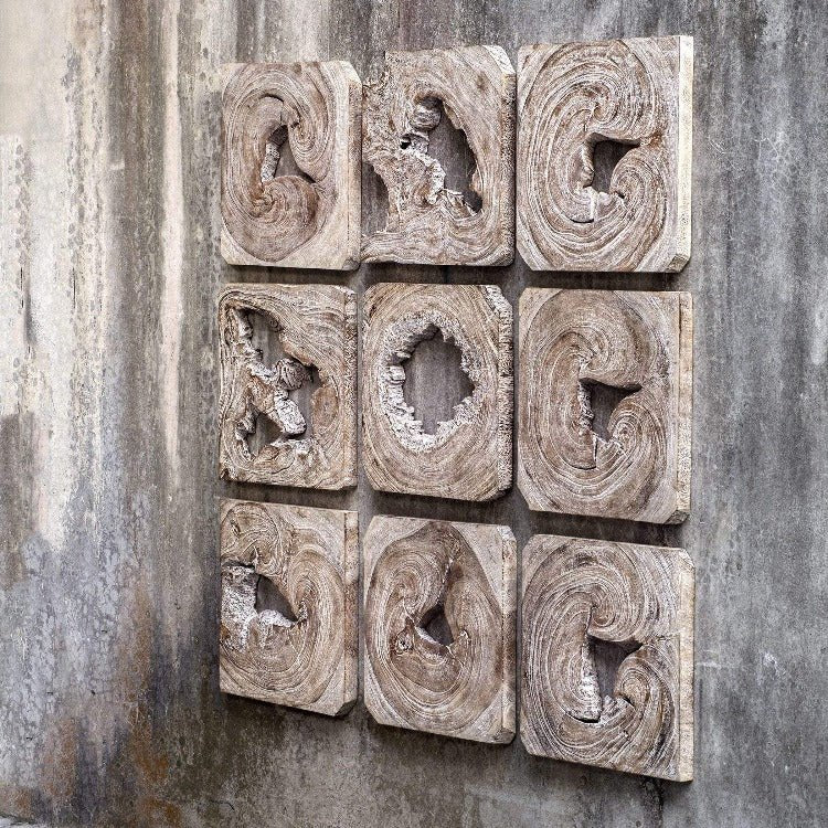 Bahati Wood Wall Decor S(9) - Uttermost - Wood Wall Decor by Modest Hut