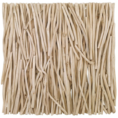 Gathered Teak Square Bleached Wood Wall Decor - Uttermost - Wood Wall Decor by Modest Hut