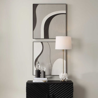 Joel Modern Wood Wall Art Set/2 - Uttermost - Wood Wall Decor by Modest Hut