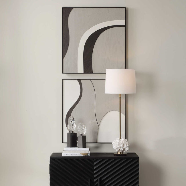 Joel Modern Wood Wall Art Set/2 - Uttermost - Wood Wall Decor by Modest Hut