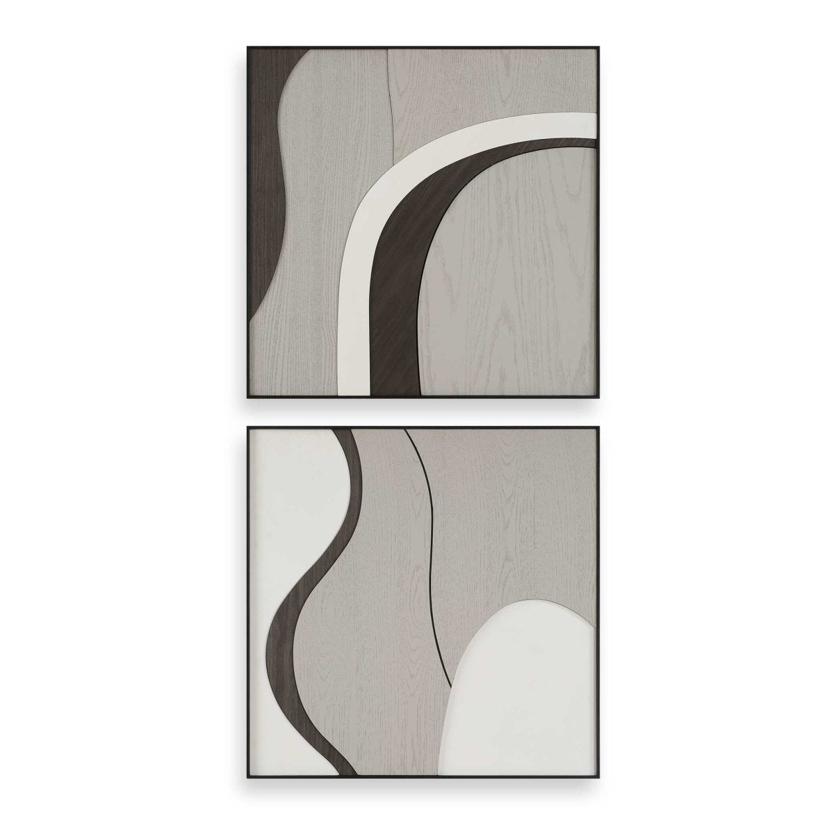 Joel Modern Wood Wall Art Set/2 - Uttermost - Wood Wall Decor by Modest Hut