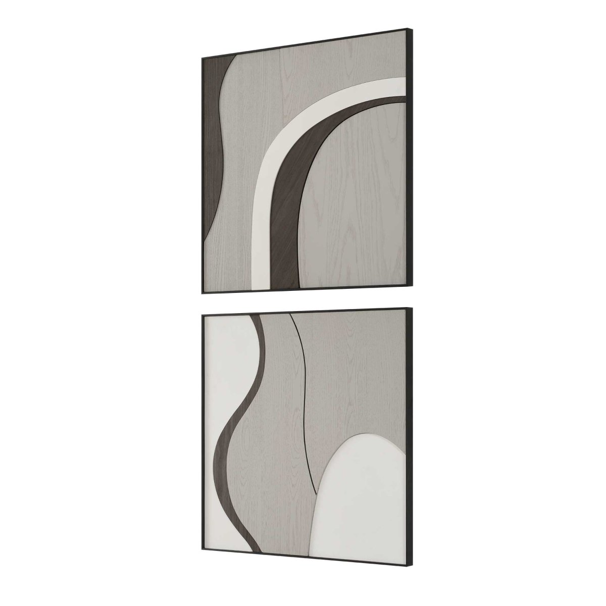 Joel Modern Wood Wall Art Set/2 - Uttermost - Wood Wall Decor by Modest Hut
