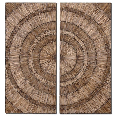Lanciano Wood Wall Panels, S/2 - Uttermost - Wood Wall Decor by Modest Hut