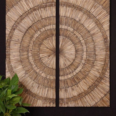 Lanciano Wood Wall Panels, S/2 - Uttermost - Wood Wall Decor by Modest Hut