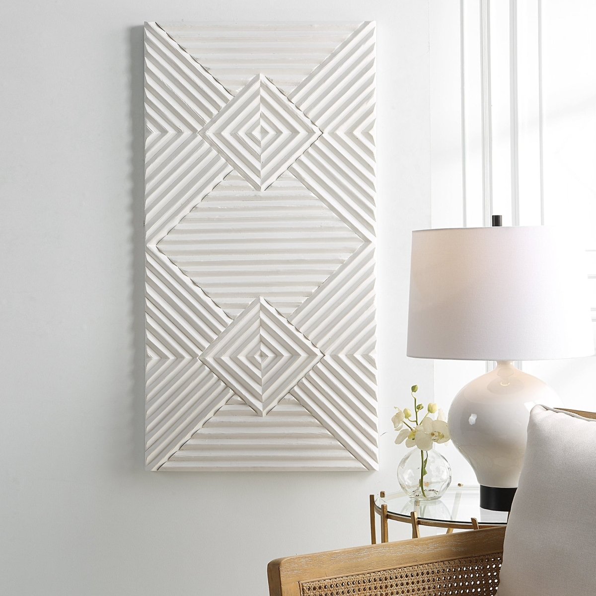 Nexus Wood Geometric Wall Decor - Uttermost - Wood Wall Decor by Modest Hut