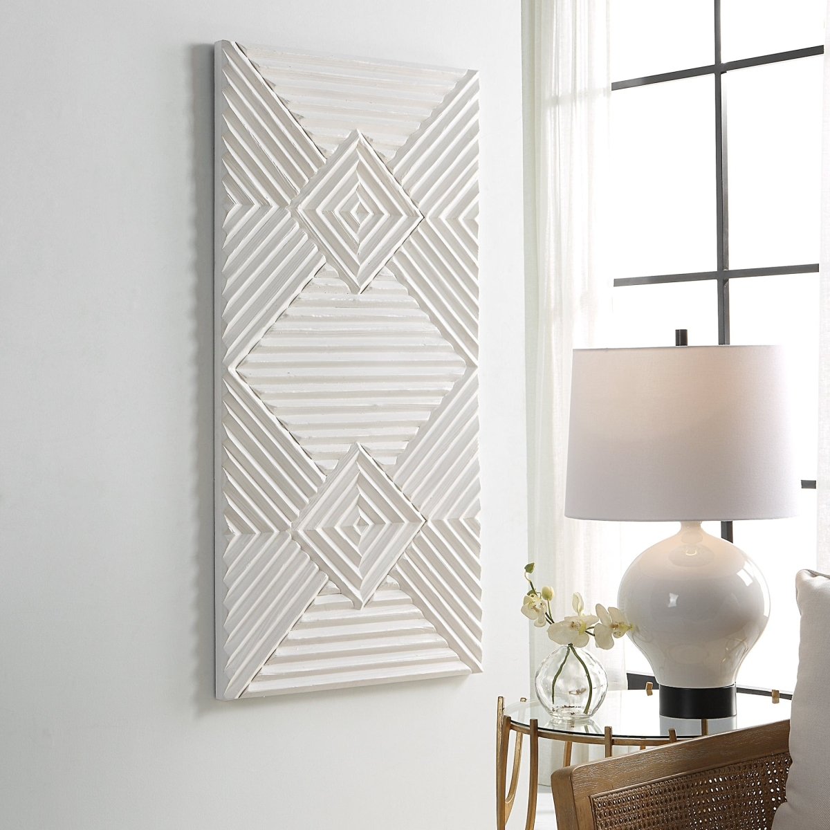 Nexus Wood Geometric Wall Decor - Uttermost - Wood Wall Decor by Modest Hut